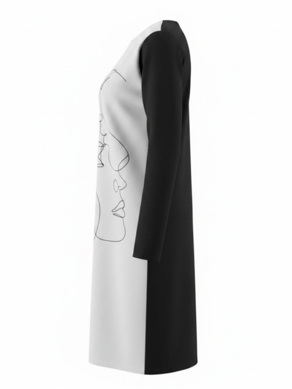 Abstract Elegance Line Art Dress - Picture 4 of 5